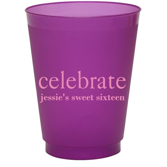 Big Word Celebrate Colored Shatterproof Cups